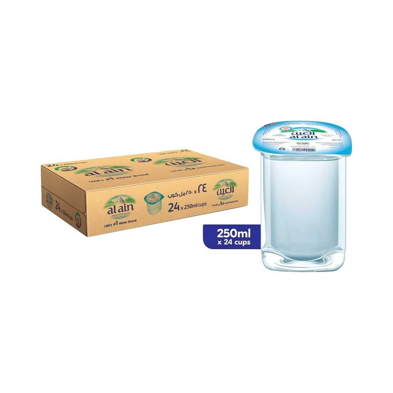 Al Ain Drinking Water Cups 250ml Pack of 24