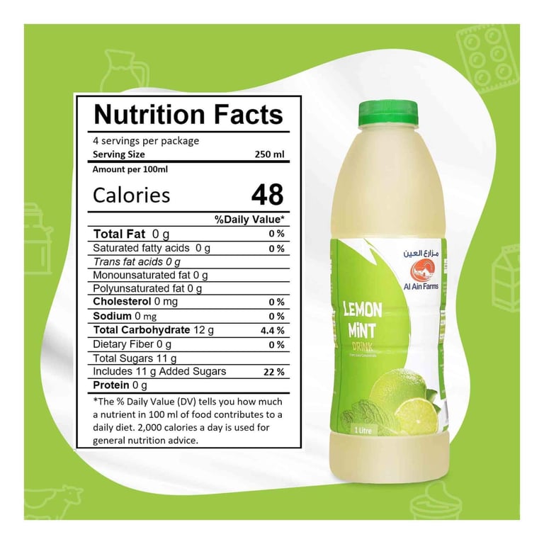 Al Ain Fresh Lemon Mint Drink 1L