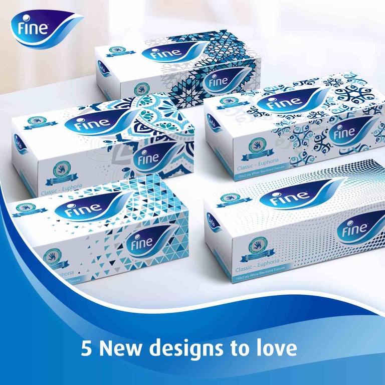 Fine Facial Tissue Classic 170 Sheets X 2 Ply Bundle Of 5 + 1 Free Pack