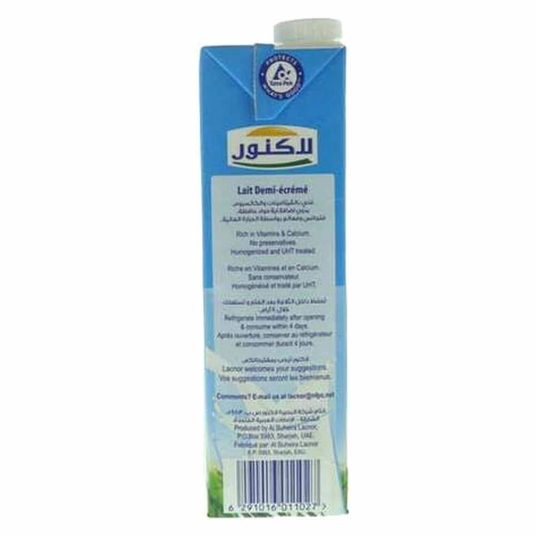 Lacnor Essentials Low Fat Milk 1L Pack of 4