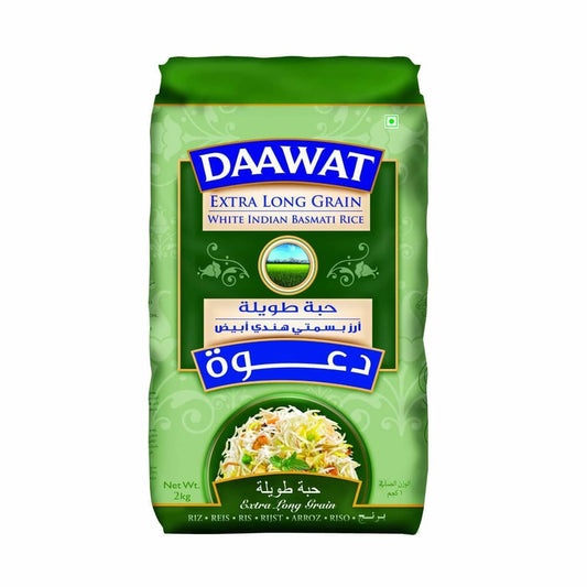 Daawat Extra Long Grain White Indian Basmati Rice 2kg