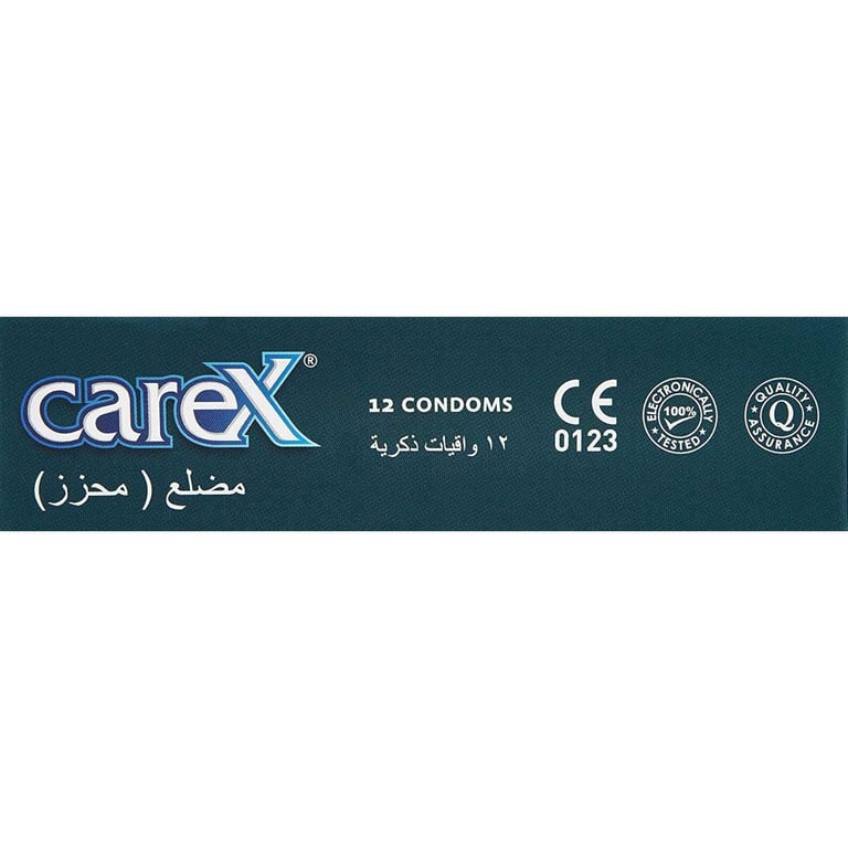 Carex Ribbed Condoms 12 PCS