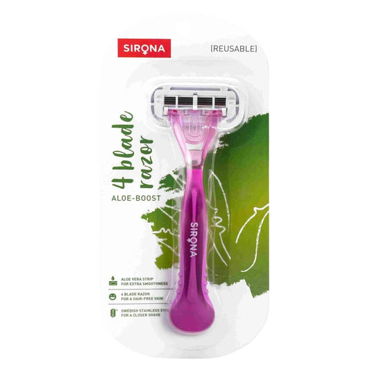 Sirona Aloe-Boost Reusable 4 Blade Razor For Women