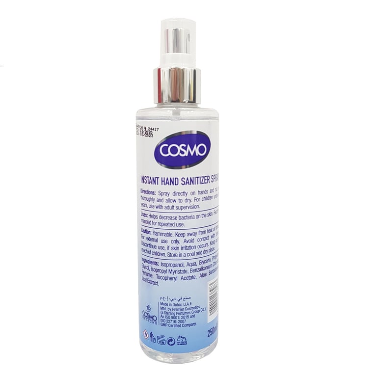 Cosmo Instant Hand Sanitizer Spray - 250ml