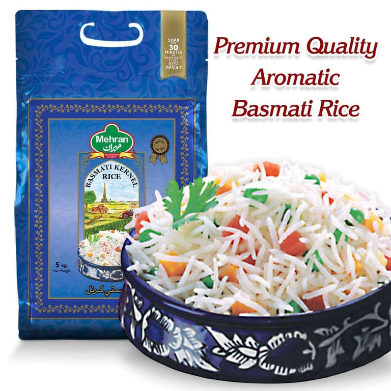 Mehran Basmati Kernal Rice 5kg