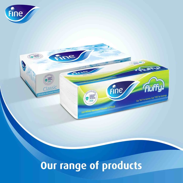 Fine Pocket Facial Tissue Soft Pack 10 Sheets X 3 Ply Single Pack&nbsp;