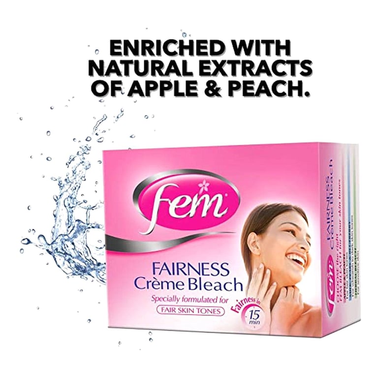 Fem Apple And Peach Fairness Cream Bleach Pink 50g