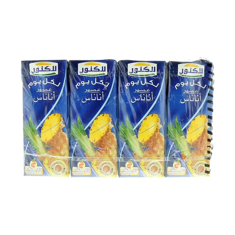 Lacnor Essentials Pineapple Juice 180ml Pack of 8