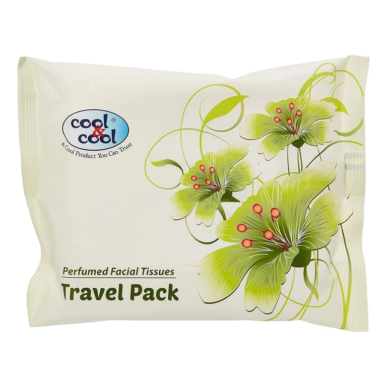 Cool &amp; Cool Perfumed Travel Tissues White 20 Sheets 1 PCS