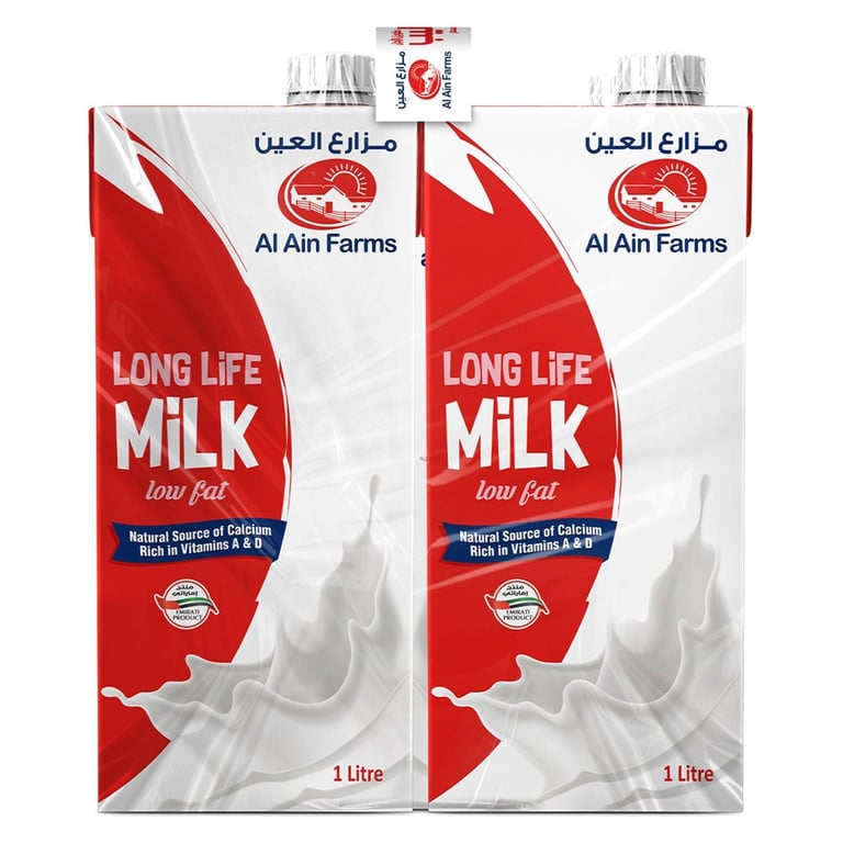 Al Ain UHT Low Fat Milk 1L Pack of 4