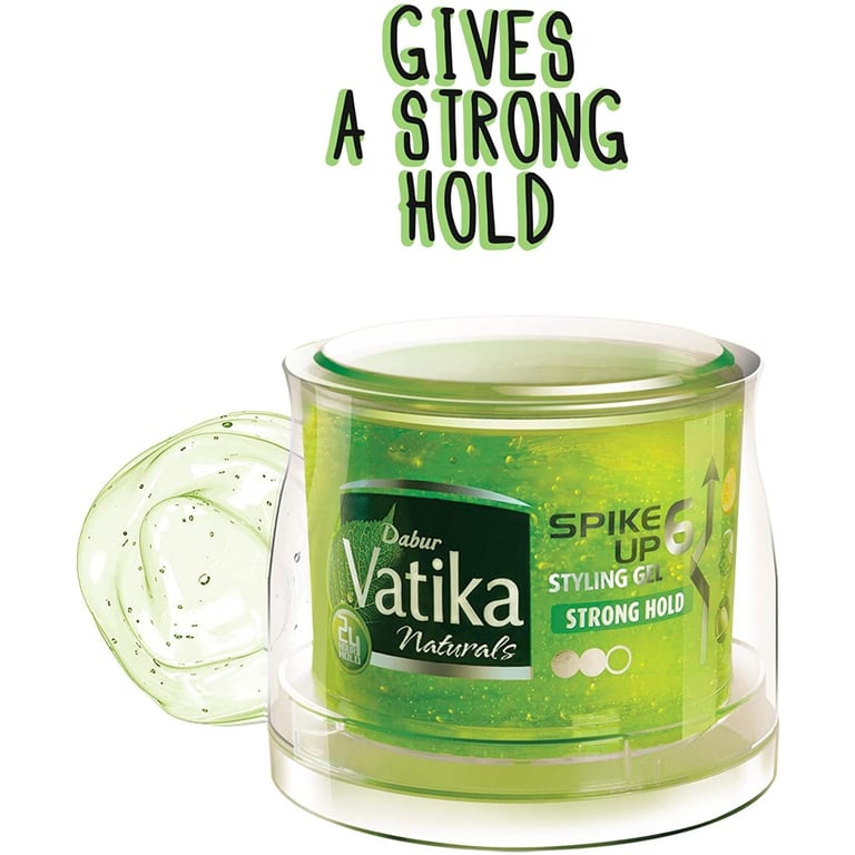 Dabur Vatika Naturals Strong Hold Spike Up Styling Hair Gel Green 250ml