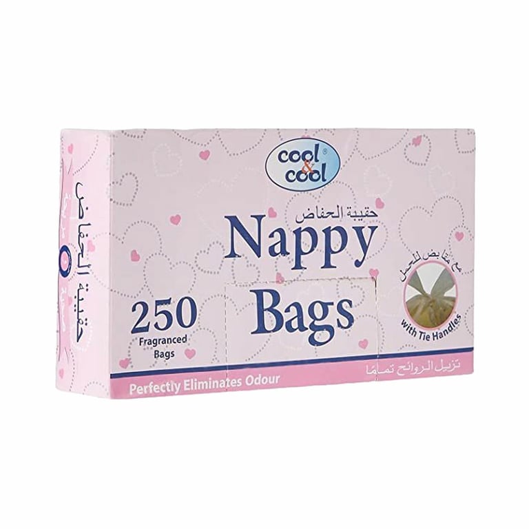 Cool &amp; Cool Fragranced Nappy Bags Pink 250 Wipes