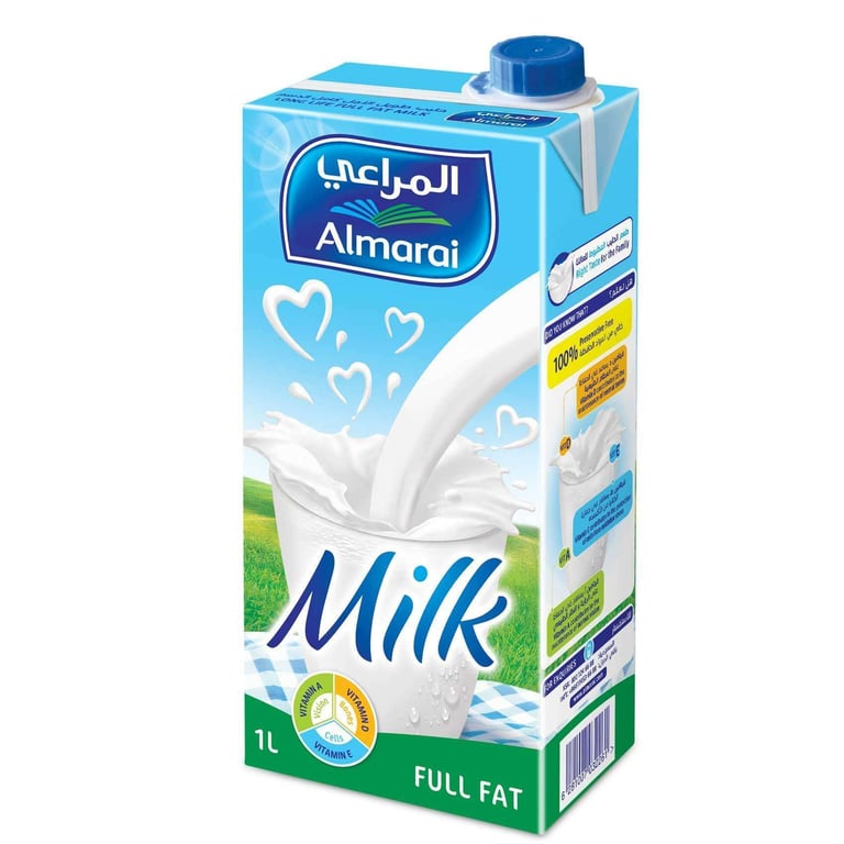 Almarai UHT Full Fat Milk 1L Pack of 4