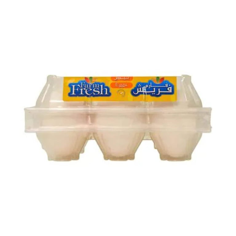 Farm Fresh White Eggs Large 6 Count