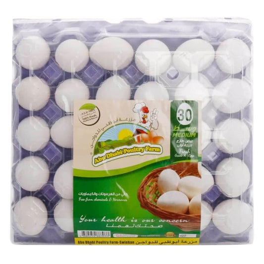 Abu Dhabi Medium White Eggs 30 PCS