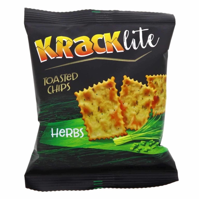 Kracklite Toasted Chips With Herbs 26g Pack of 12