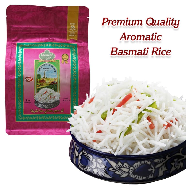 Mehran Long Grain Super Basmati Rice 2kg