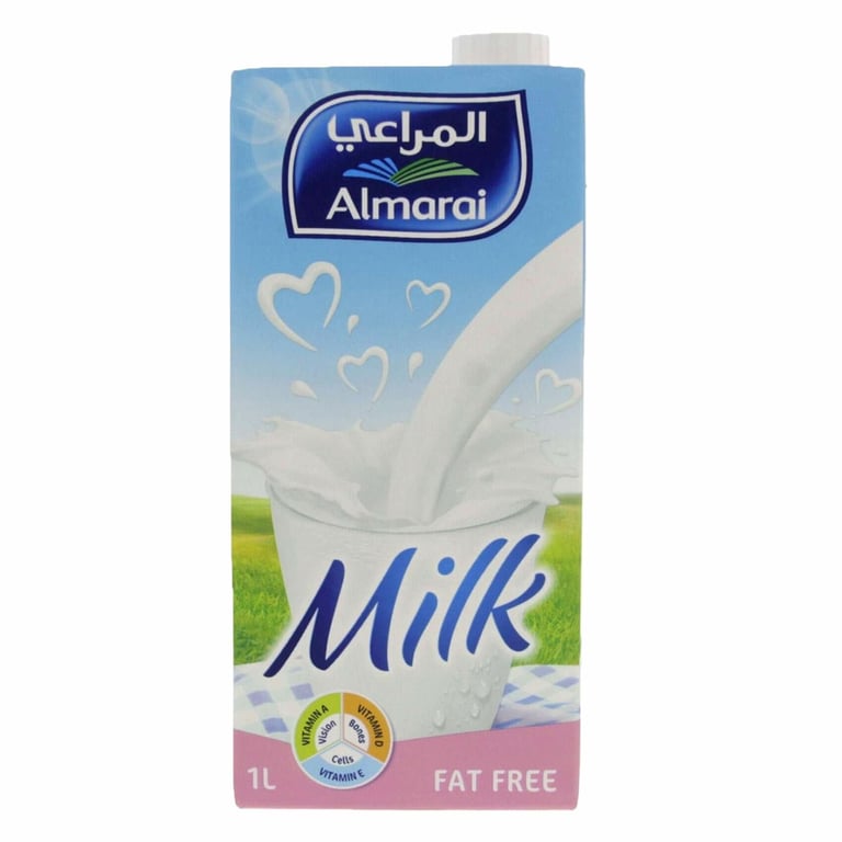 Almarai UHT Fat Free Milk 1L Pack of 4