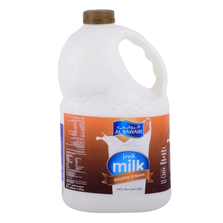 Al Rawabi Double Cream Fresh Milk 2L