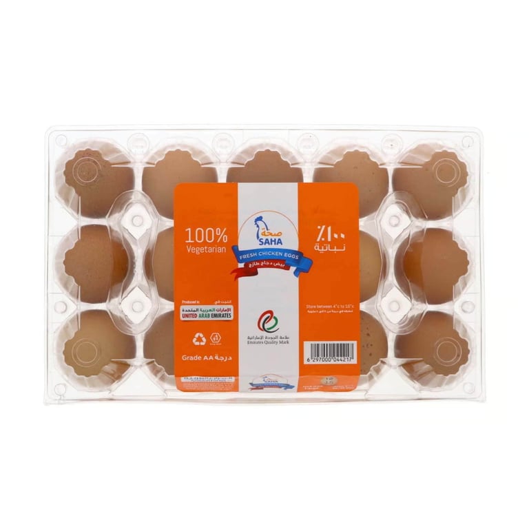 Saha Medium White/Brown Eggs 15 PCS