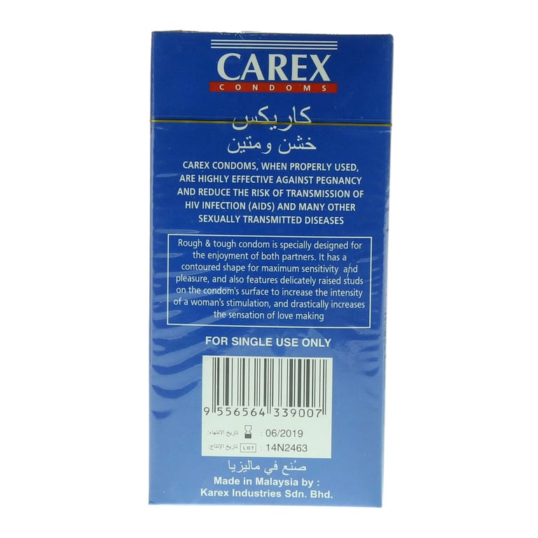 Carex Rough And Tough Condoms 12 PCS