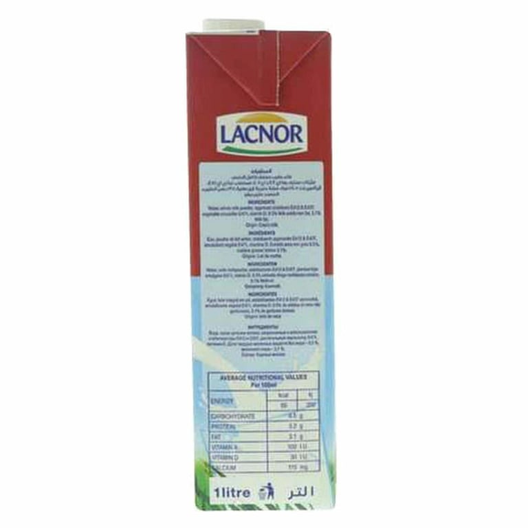 Lacnor Essentials UHT Full Fat Milk 1L