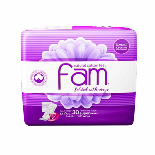 Fam  Sanitary Pads Maxi Folded with Wings  Super 30 pads