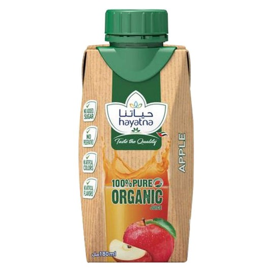 Hayatna 100% Pure No Added Sugar Organic Apple Juice 180ml