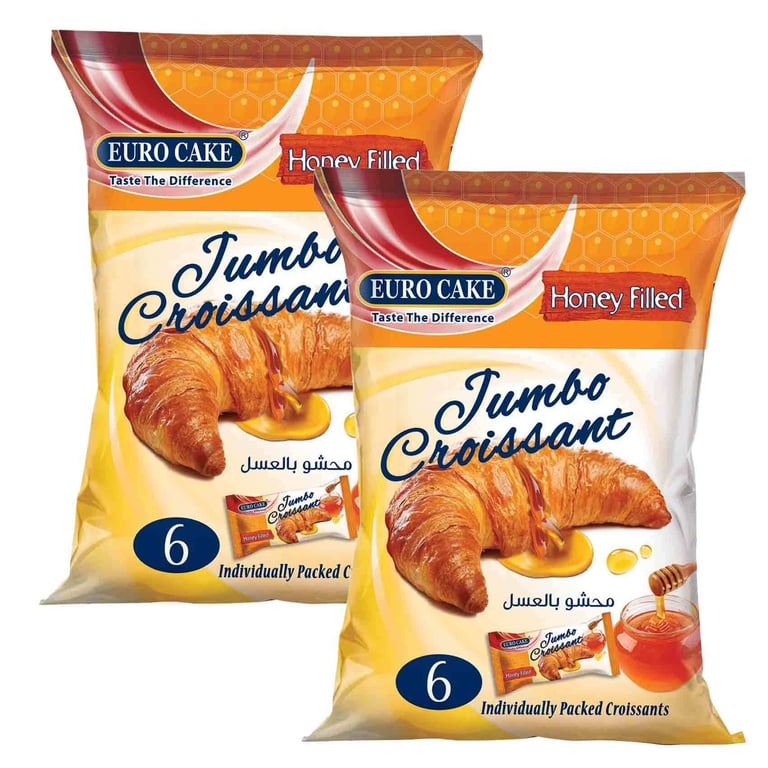 Eurocake Honey Filled Jumbo Croissant 300gx2