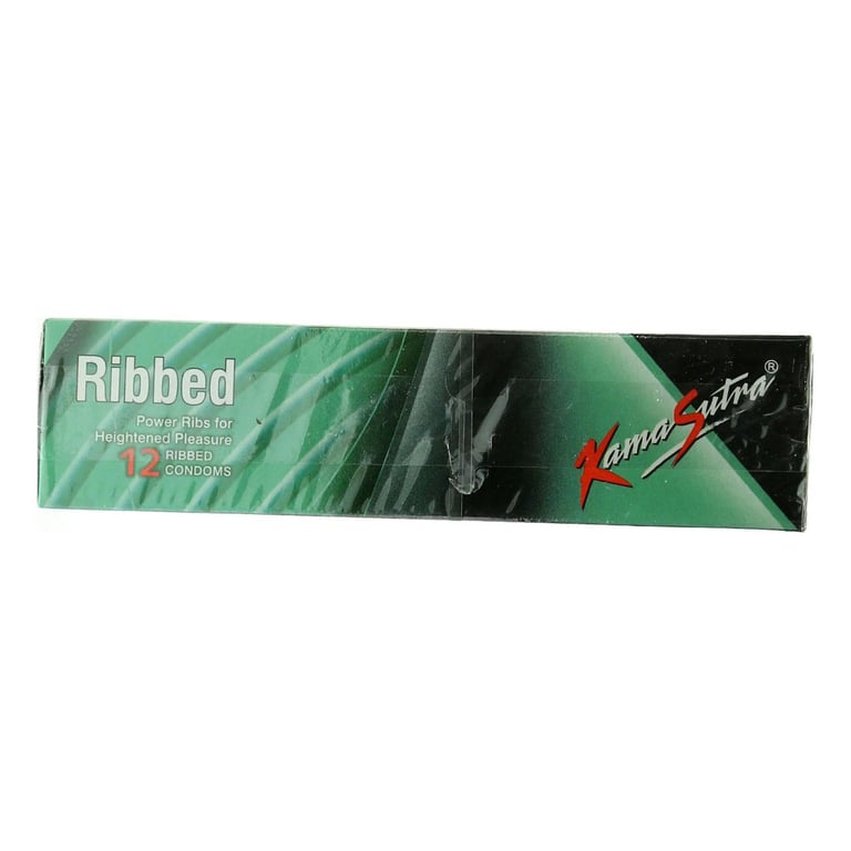 Kamasutra Ribbed Condom Clear 12 PCS