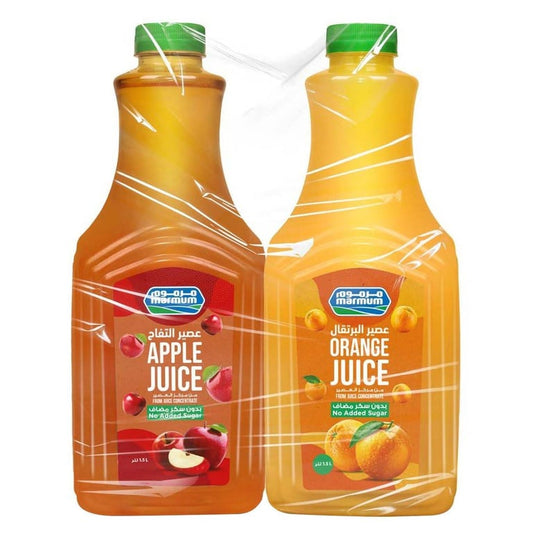 Marmum No Added Sugar Apple And Orange Juice 1.5L Pack of 2