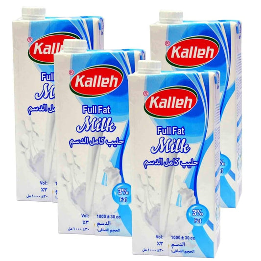 Kalleh UHT Full Fat Milk 1L Pack of 4