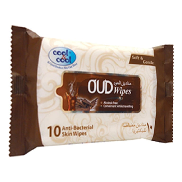 Cool &amp; Cool Anti Bacterial Oud 10 Wipes