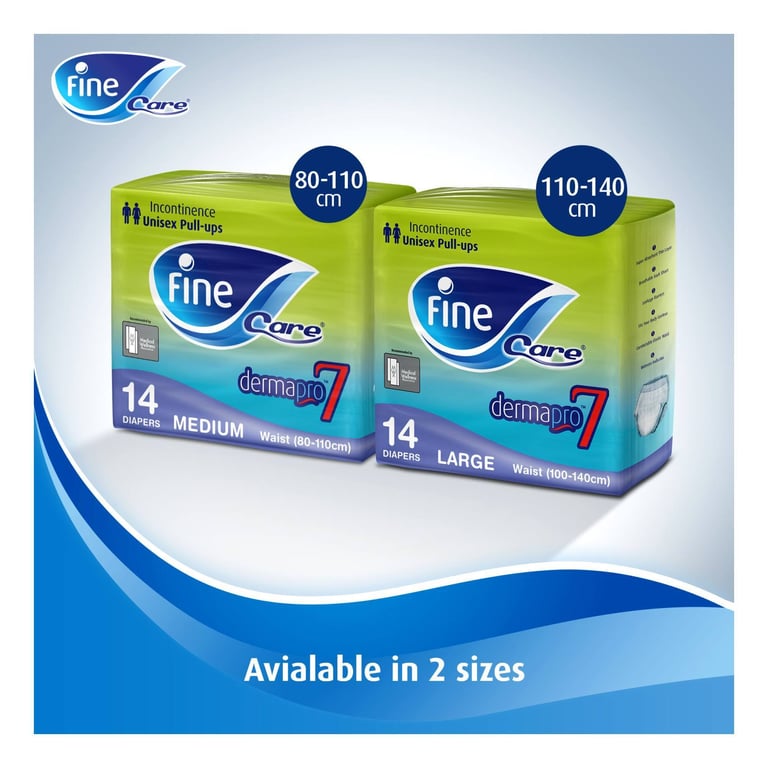 Fine Care Adult Briefs Medium (Waist 75-110Cm) 14 Diapers