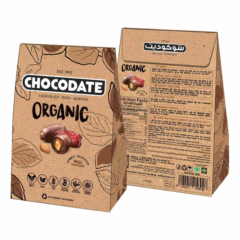 Chocodate Organic Milk Chocolate 90g