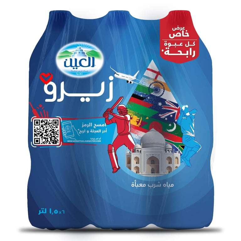 Al Ain Zero Drinking Sodium Free Water 1.5L Pack of 6