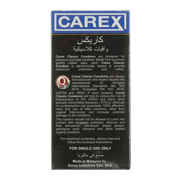 Carex Classic Condoms Clear 12 PCS