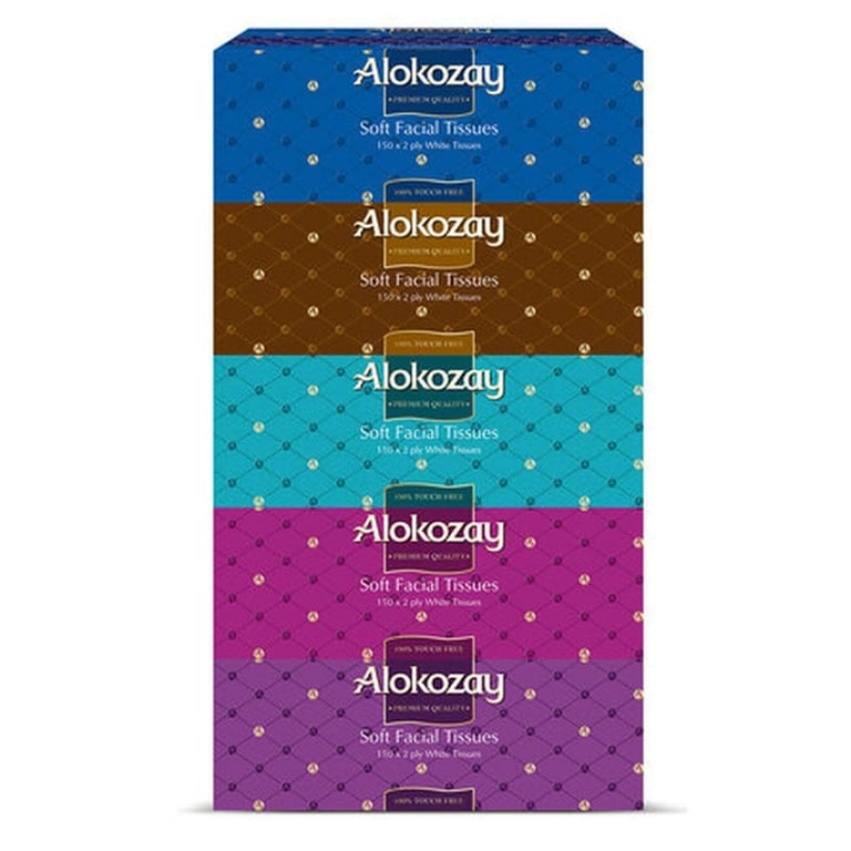 Alokozay Soft Facial Tissue 150 Sheets Pack of 5