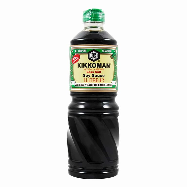 Kikkoman Naturally Brewed Less Salt Soy Sauce 1L