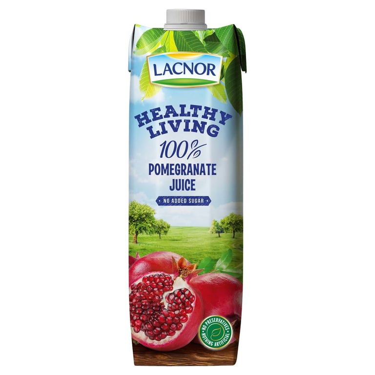 Lacnor Healthy Living No Added Sugar Pomegranate Juice 1L