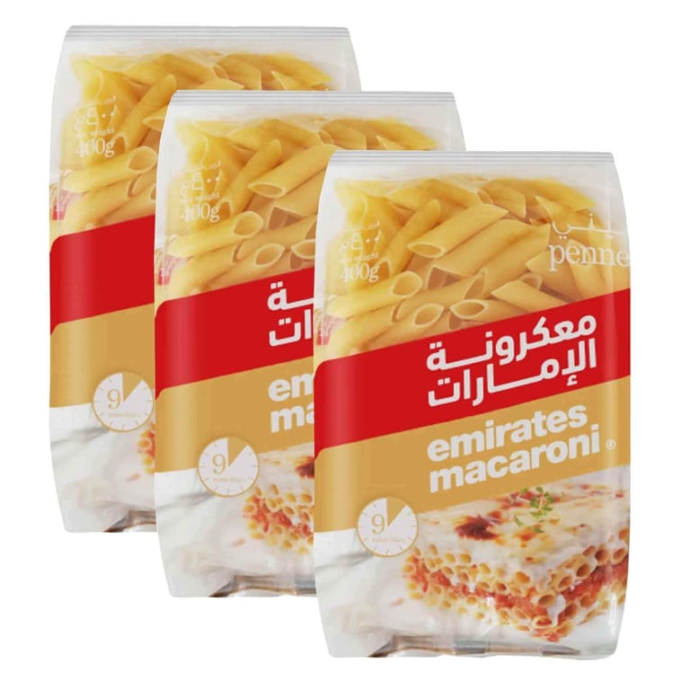 Emirates Macaroni Penne 400g Pack of 3