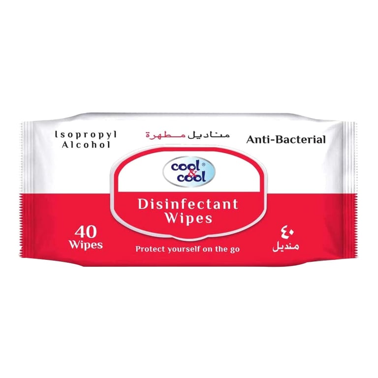 Cool &amp; Cool Anti Bacterial Sanitizing 40 Wipes