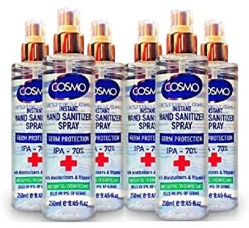 Cosmo Hand Sanitizer spray 6 x 250ml