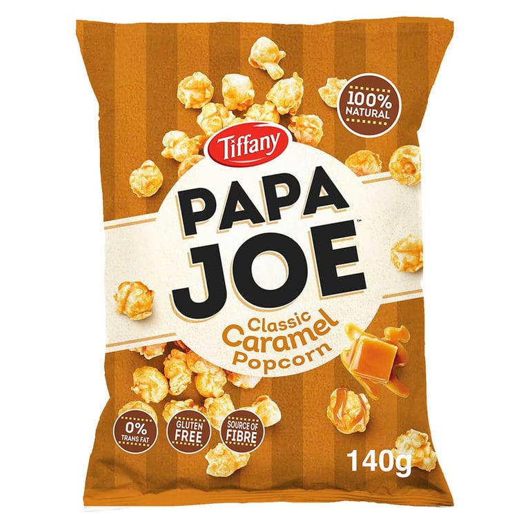 Tiffany Papa Joe Classic Caramel Popcorn 140g