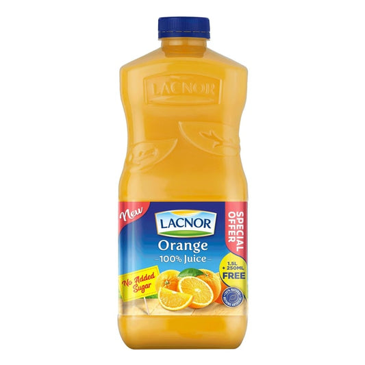 Lacnor Orange 100% Juice 1.5L+250ml