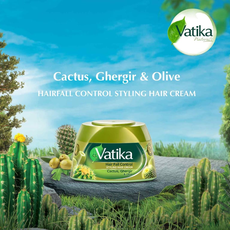 Dabur Vatika Naturals Hair Fall Control Hair Cream Green 210ml