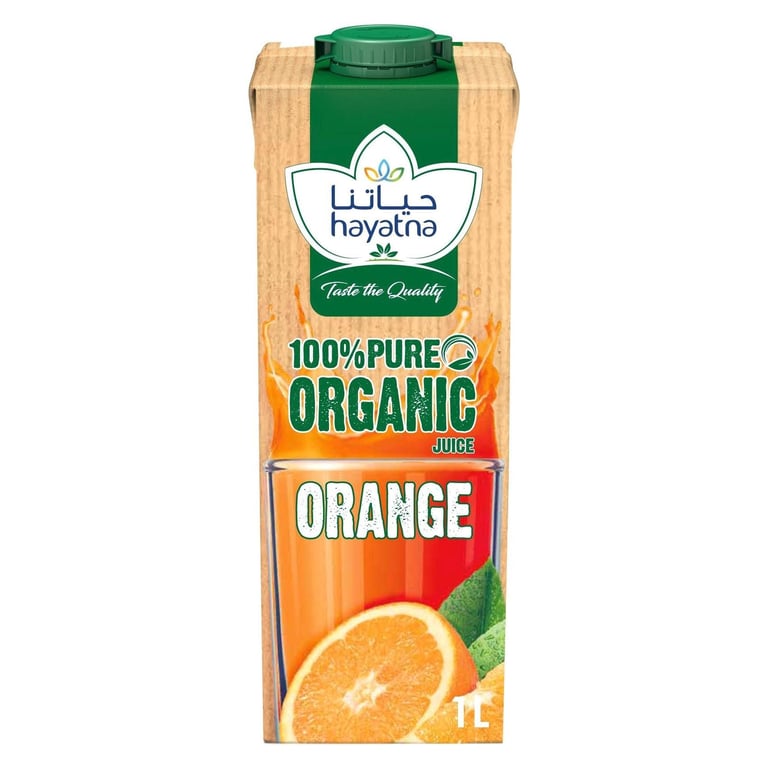 Hayatna 100% Pure Organic Orange Juice 1L