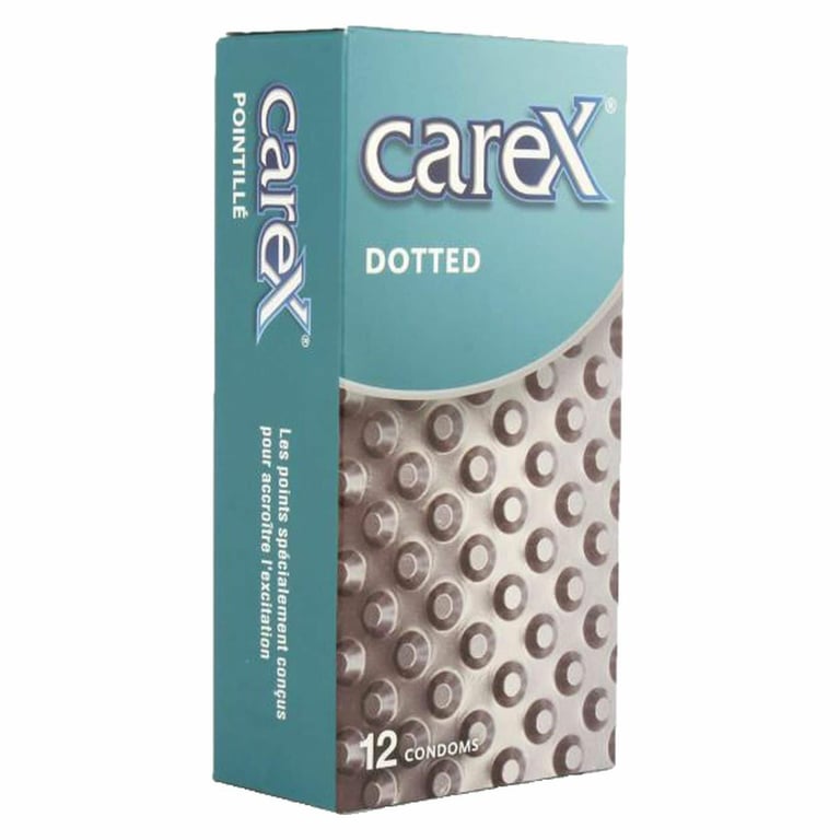 Carex Dotted Condom Grey 12 PCS