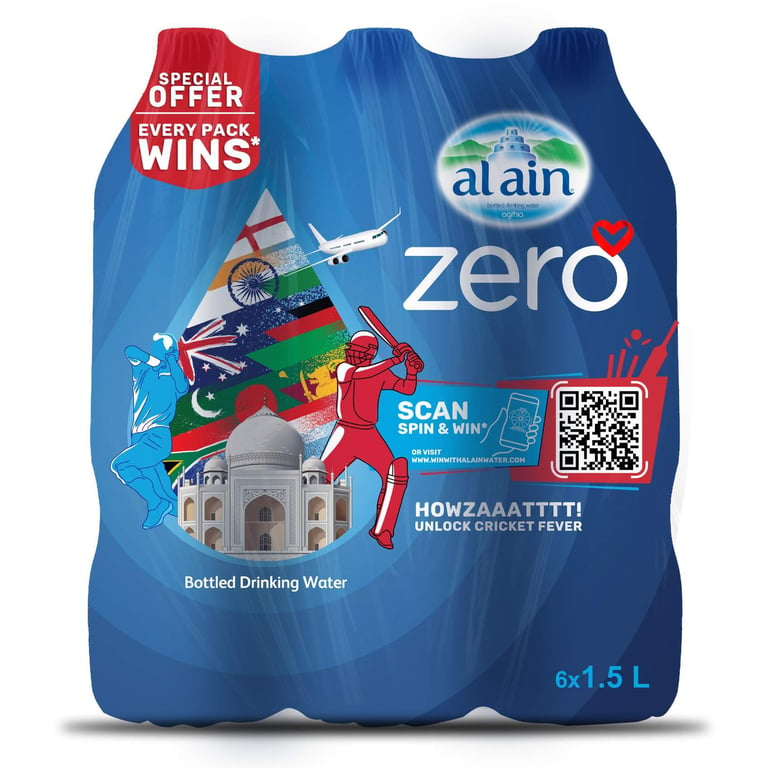 Al Ain Zero Drinking Sodium Free Water 1.5L Pack of 6