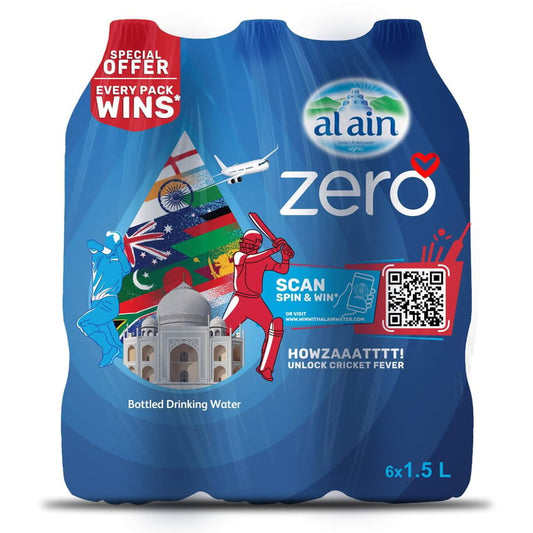 Al Ain Zero Drinking Sodium Free Water 1.5L Pack of 6